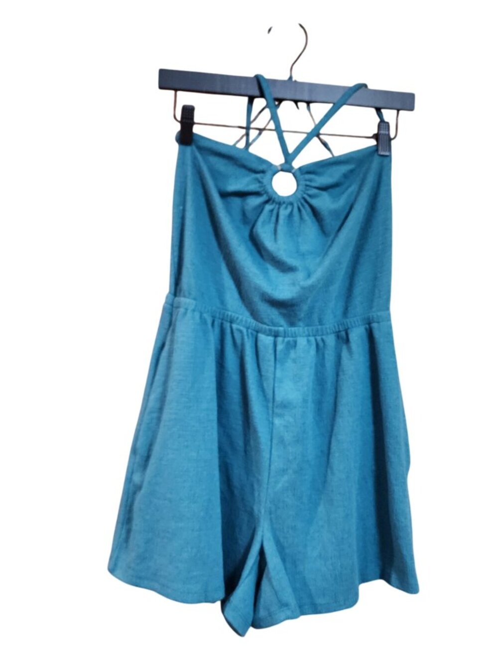 Old Navy Textured O-Ring Halter Romper Womens size S